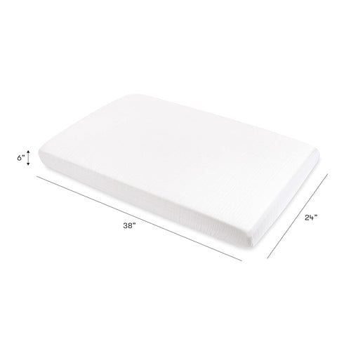 100% 360, Babyletto Organic Cotton Mini Crib Sheet, GOTS-Certified, Fitted Ultra-Soft and Breathable Muslin - Plain