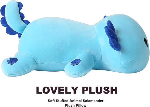 13") Onsoyours Cute Axolotl Plushie, Soft Stuffed Animal Salamander Plush Pillow, Kawaii Plush Toy for Kids (Blue