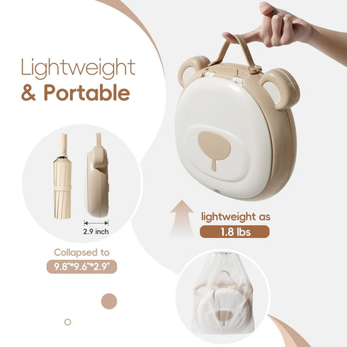 Travel Potty Seat for ToddlerFoldable Car Potty for Toddler, Portable Toilet Seat for Kids with Potty Liners, Absorbent