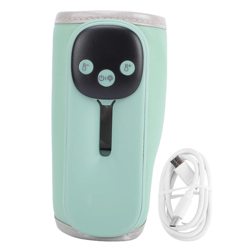 Portable,11 Settings 360 2.56 3.15in Zunate Cordless Milk Bottle Warmer Temp with Digital Display, Heating Sleeve Night