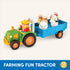 Battat Farm Toys for Toddlers, Lights & Sounds Toy Tractor, 7-Piece Pretend Play Set for Ages 18 Months+