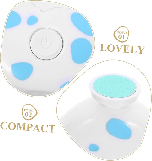 Trimmer Electric Nail with Cartoon Design Safe Nail Polisher Includes Grinding Heads for Manicure and Pedicure Use