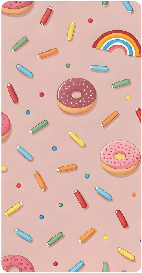 CZXW Donuts and Sprinkles Crib Sheets Fitted 52" x 28" Natural Cotton Soft
