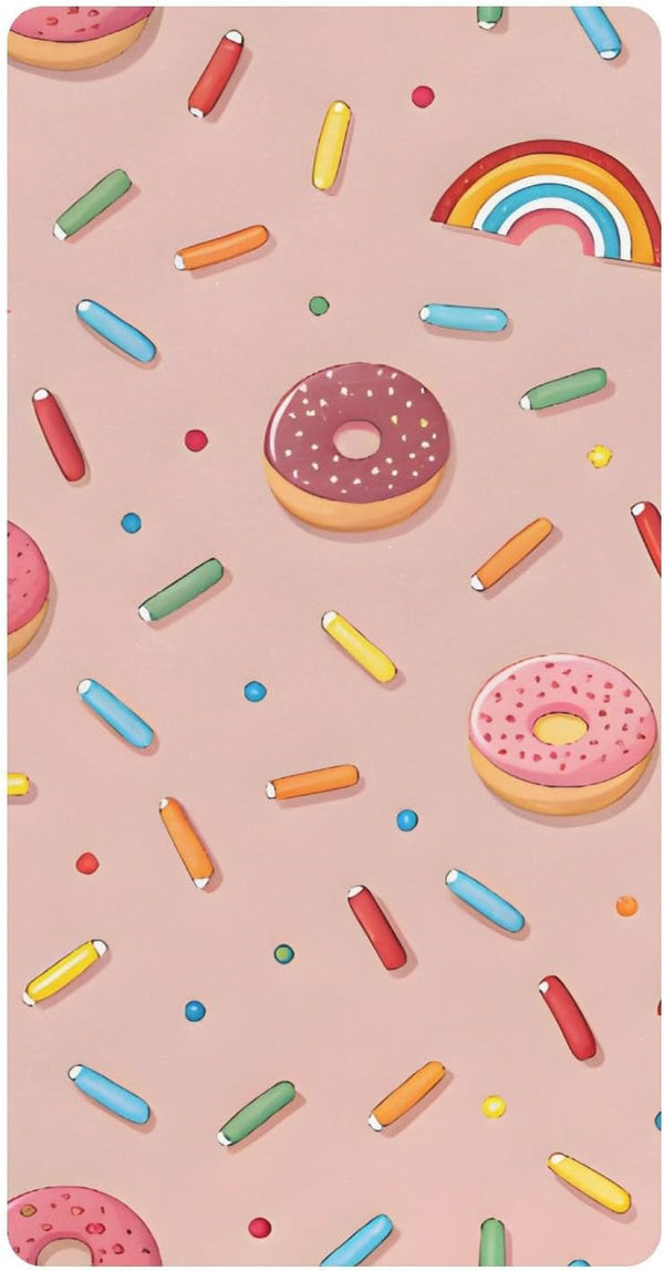 CZXW Donuts and Sprinkles Crib Sheets Fitted 52" x 28" Natural Cotton Soft