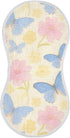 decor gift Cotton Muslin Burp Cloth Breathable Blue Butterflies and Pink Flowers Feed Cloth