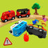 DSHMIXIA Set Set 3-5 Sets 3-4-7 Magnetic Trains Cars Wooden Train Track Accessories Fire Truck Train for Toddlers