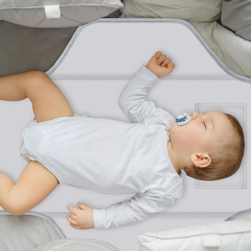 kimitimi Portable Diaper Changing Pad for Baby & Toddler Waterproof Foldable Baby Changing Mat Built-in Pillow, Travel