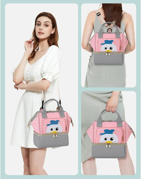 Pack,Breast Backpack Breastmilk Bottles Cooler Bag with Ice Pump Bag with Cooler Compartment