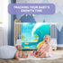 Baby Monthly Milestone Blanket, Sea Surfboard Waves, Newborns 1 to 12 Months with 4 Frames and 1 Headband