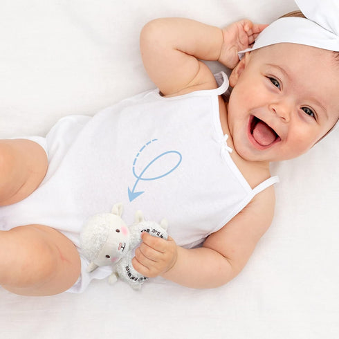 Little Sheep Lamb Stuffed Animal Plush Snuggle Toy, Embroidered Religious Gifts for Boys Girls Baby Showers Nursery