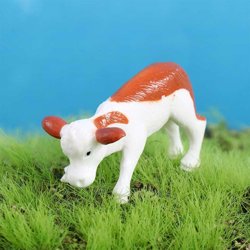 5pcs DIY Farmland Worker Miniatures Playset with Horse, Cow, Sheep, Duck, and Farm Keepers