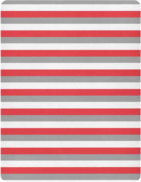 Pigsaly 27x39 Inch Crib Sheets Red White Grey Stripe Baby Sheet for Standard Crib Mattress Boys Girls Toddler Bed