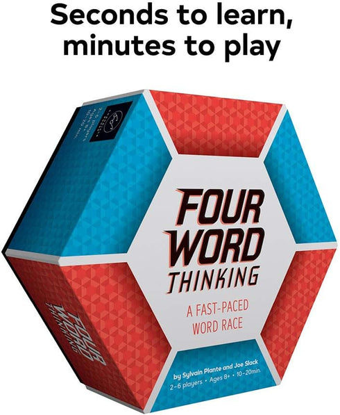 Chronicle Books Four Word Thinking: A Fast-Paced Word Race (Fun Family Word Game, Wordplay Card Game for All Ages), multilcolor