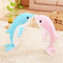 Dolphin Stuffed Animal Plush Pillow - Giant Soft Whale Hugging Pillow, Blue, 70cm