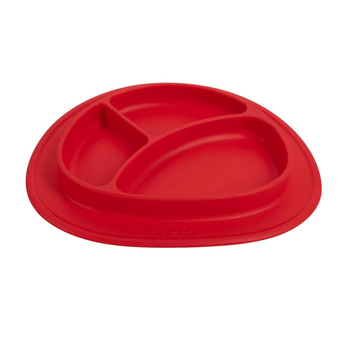 6 (Pack 2) Nuby Silicone Sure Grip Miracle Mat, Fits Most High Chairs, M+, Red