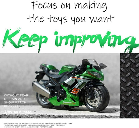 Pull Back Motorcycle Toys, Tiny Gift with Music Lighting, Race Motorcycles Toy for Kids Age 3-8 (Blue)