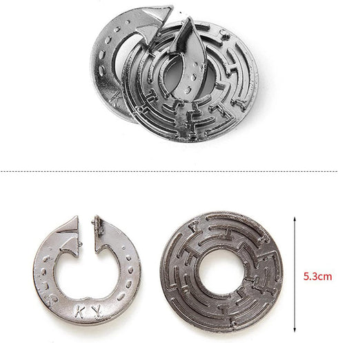 15 Pcs Brain Teaser Metal Puzzle, Unlock Interlock IQ Test Game, Magic Trick Toy Gift for Kids and Adults