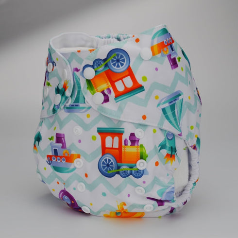 Sigzagor 2 7 to Years Old Cloth Diaper Nappy Pocket Reusable Washable Junior Big Baby Kids Toddler (Cartoon