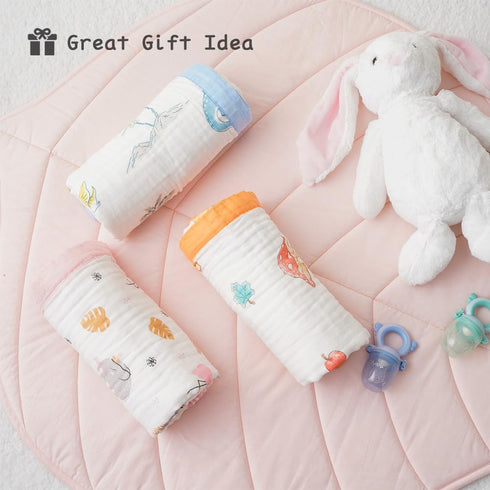 Generic 6 BATTILO PTY Layer Muslin Baby Blankets, Nursery Blankets for Boys Girls, Swaddle Blankets Babt Blanket