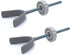 Baby Gate Banister Adapter Y-Spindle Rods - Pressure Mounted Baby and Pet Safety Gates, Extra Long Screws (Y-Grey-2