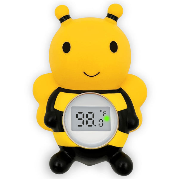 Baby Bath Thermometer Floating Toy, Safety Water Temperature Thermometer for Bathtub - Newborn Baby Shower Gift (Bee)