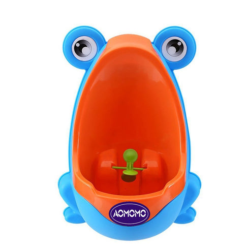 Urinal for Toddlers Boys with Frog Aiming Target - Funny Potty Training (Blue)