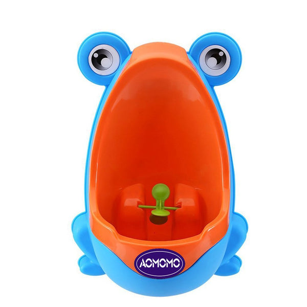 Urinal for Toddlers Boys with Frog Aiming Target - Funny Potty Training (Blue)