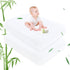 Ruili Rayon Bamboo Viscose Waterproof Crib Mattress Protector, 2 Pack Quilted Fitted