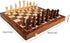 Dan&Dre 15 Folding Wooden Chess & Checkers Set (2 in 1), Portable Travel Chess Board Gift