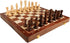 Dan&Dre 15 Folding Wooden Chess & Checkers Set (2 in 1), Portable Travel Chess Board Gift