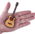 Dselvgvu Wooden Miniature Guitar with Stand and Case, Collectible Musical Instrument Replica