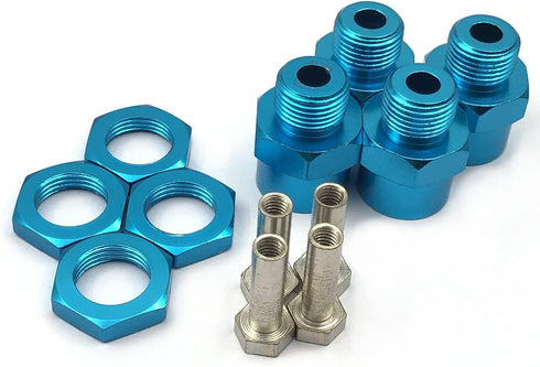 4Pcs Wheel Hex Hub Adapter Conversion Extension for 1/10 RC Car, Upgrade for 1/8 Tires/Off-Road/Big Foot Tire