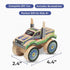 DIY Wooden Monster Truck with Stickers, Kids Building Kit, STEM Building Toys for Ages 4-7