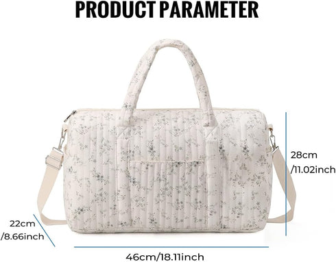 Mommy Diaper Tote Bag Organizer Handbag Floral Bag Nappy Boston Storage Duffle Quilted Infant Carriages for Women