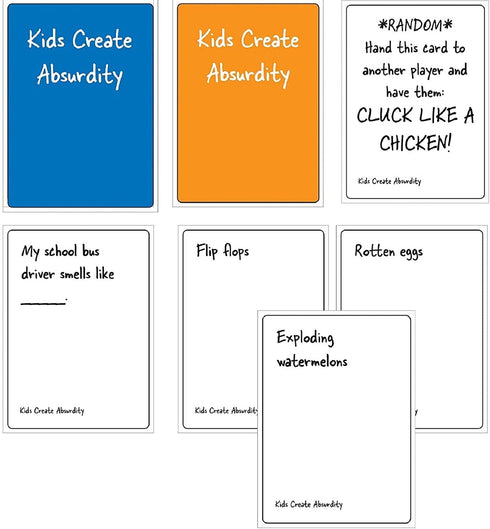 Kids Create Absurdity (Classic) with Expansion Pack, 150 Extra Cards, Funny Fill in The Blank Game for Ages 6-12