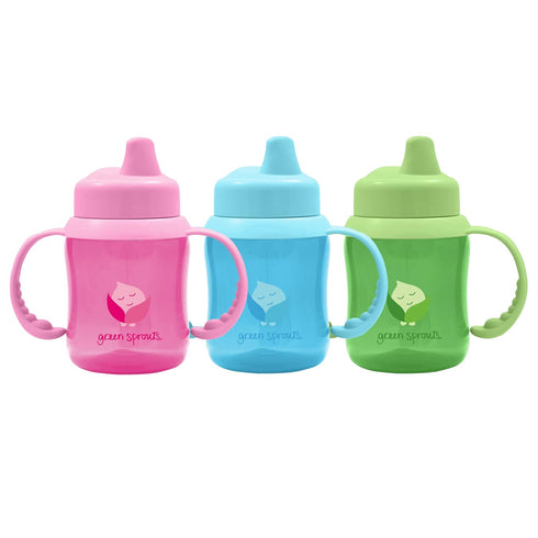 green sprouts Non-spill Sippy Cup - One-way Valve for Easy Transition from Bottle, Dishwasher Safe