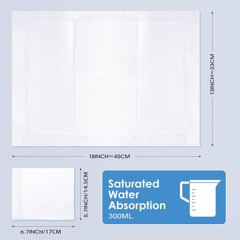Disposable Changing Pads for Baby, 50 Pack Waterproof Disposable Underpads, Ultra Absorbent Diaper Changing Mat 13 x 18