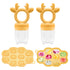Baby Fruit Feeder and Breastmilk Popsicle Molds for Teething Relief, BPA Free Silicone Baby Food Teether Feeder Pacifier & Mini Freezer Tray with lid Teething Toys (2 Pack)