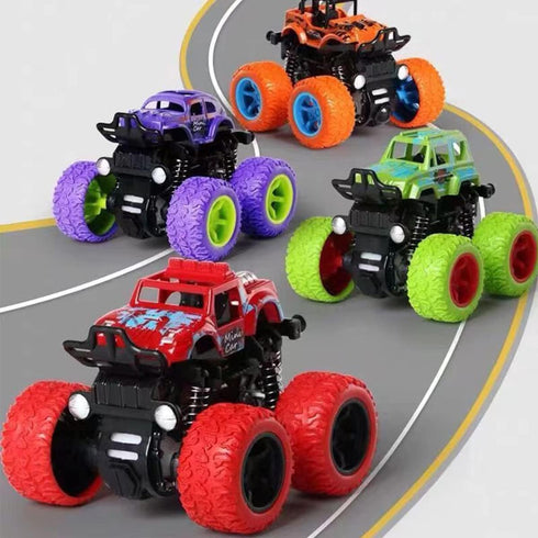 Monster Truck Toys - Friction Powered Push and Go Vehicles for Kids, Inertia Vehicle, Great Birthday Party Gift