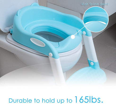 EGREE Potty Training Toilet Chair Seat with Step Stool Ladder for Kids and Toddler Boys Girls - Foldable Height