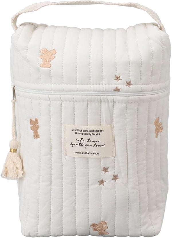 Diaper Bag Tote, Travel Diaper Tote, Multifunction Baby Bag for Bottle Wipes Pacifier, Little Bear