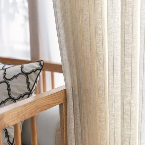 Iuokuby White Sheer Curtains Home Window Decoration Rod Pocket for Living Kids Childern