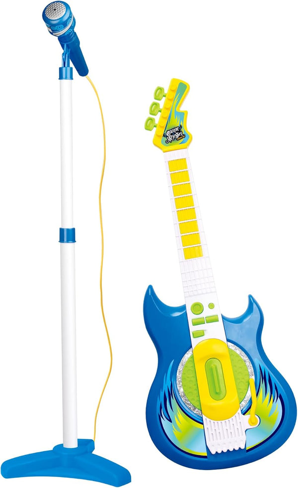 Contixo TG4 Musical Guitar and Microphone Set for Kids, Adjustable Height Microphone, Karaoke Toys