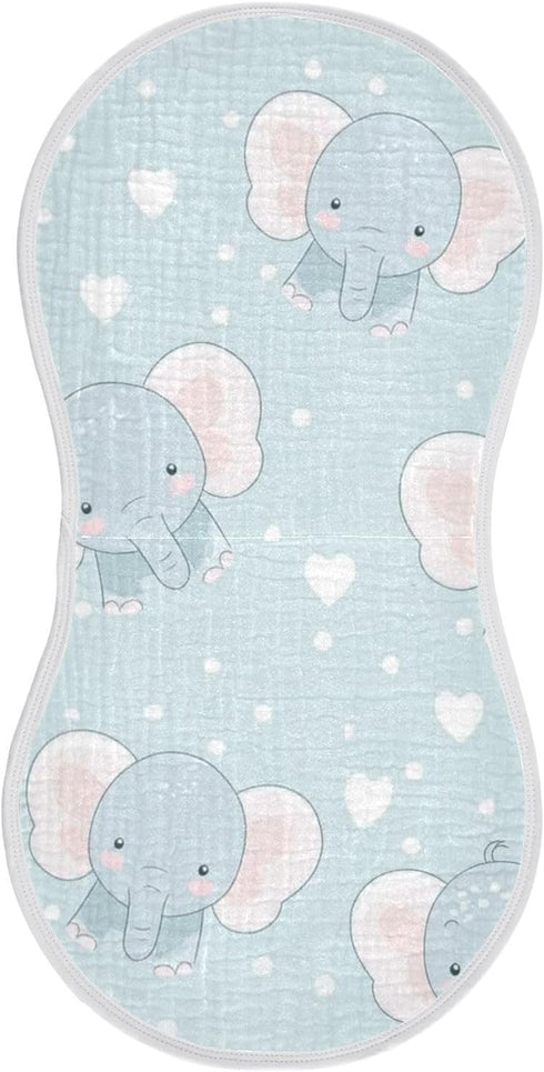 decor gift Cotton Muslin Burp Cloths Soft Touch Cartoon Cute Blue Elephants Baby Feeding