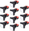 EG Starts 10x Arcade Square Shape LED Illuminated Push Button, Compatible for Arcade Machine Gaming Consoles