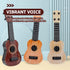 Kisangel 1pc Wooden Kids Ukulele Toy, Toddler Guitar Classical Instrument for Preschool Children, Beige