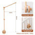 30 inch Set JETMHH Baby Crib Mobile Arm Wooden Holder Beech Hangers with Rotating Music Box Nursery Decor Attachment