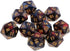 Yiotfandoll 10PCS D20 20mm 20 Polyhedral Dice Acrylic Sided Dice for RPG MTG DND Table Games (Red Blue)