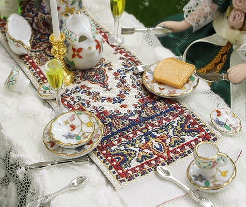 Set, Set Sets 1/12 iLAND Dollhouse Accessories and Furniture Tableware Dollhouse Dishes Mini Tea Cups Miniature Tea
