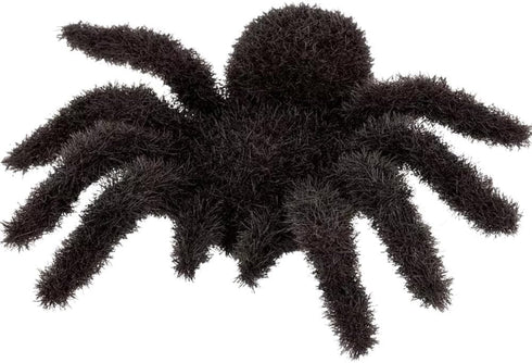 Plastic Fuzzy Spider Multi-Pack, 6 Count Realistic Flexible Scary Fun for Halloween Decoration and Pranks